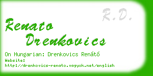 renato drenkovics business card