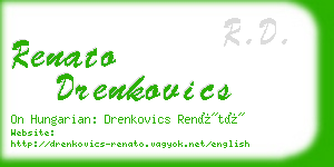 renato drenkovics business card